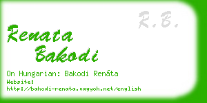 renata bakodi business card